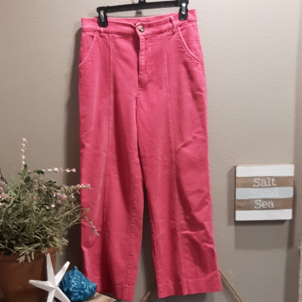 Zara Trf Collection Pink Cordaroy Pants Size M. Y2k